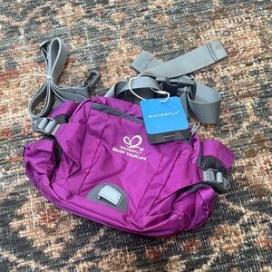 Waterfly Purple Travel Waist Bag for Women